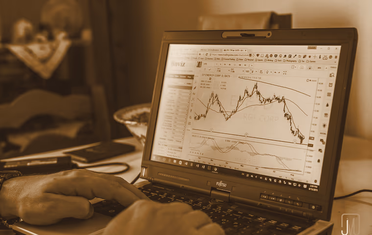 Handelsoberfläche eines Fake-Brokers